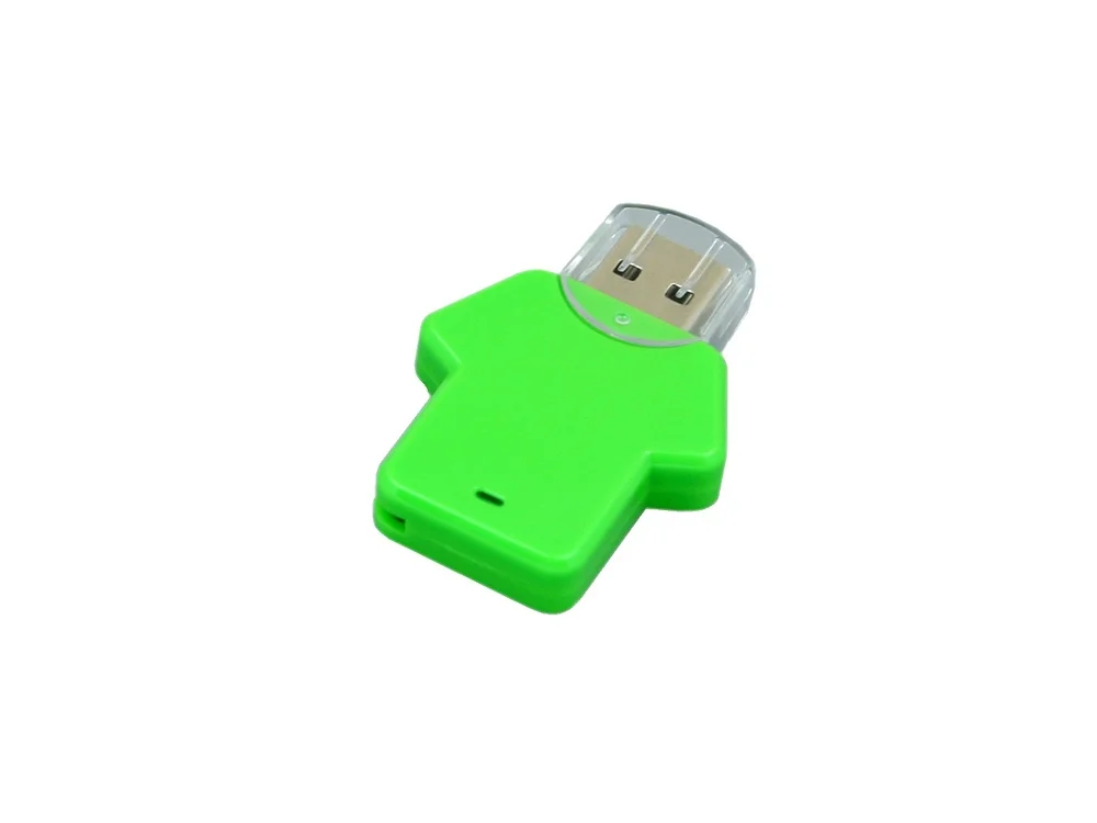 USB 2.0- флешка на 64 Гб в виде футболки зеленый 64Gb - фото 1
