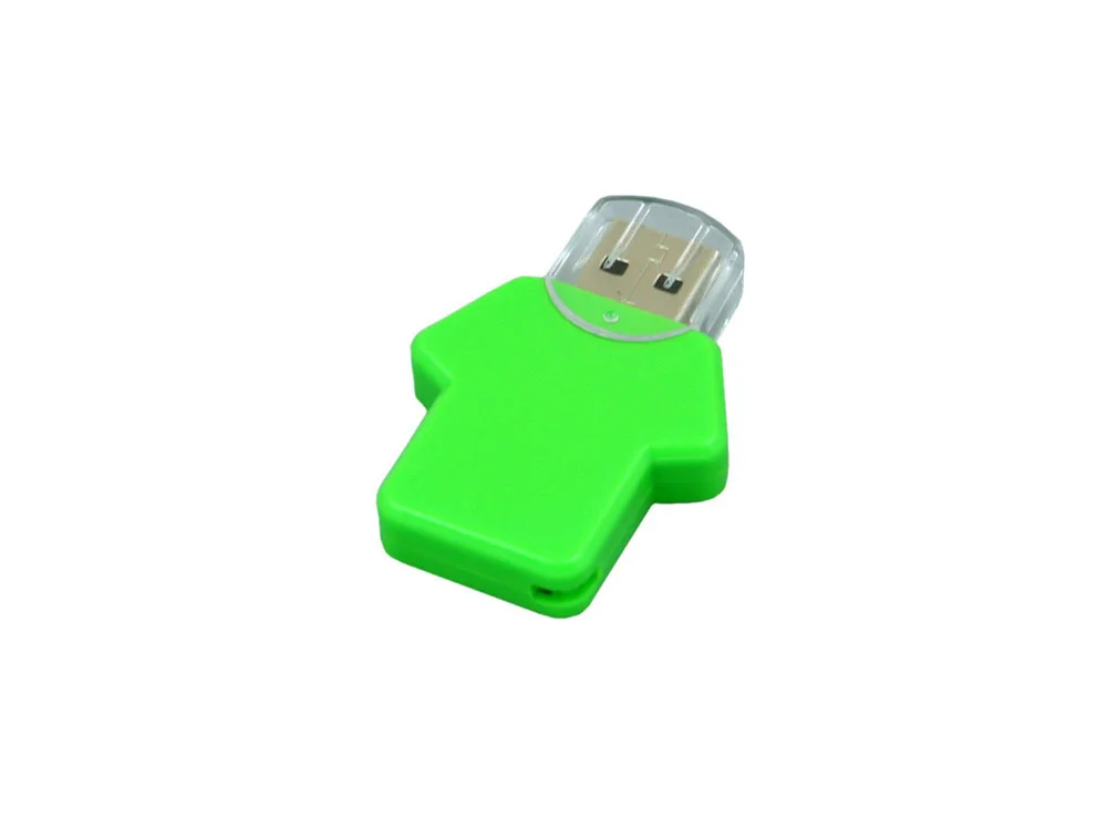 USB 2.0- флешка на 64 Гб в виде футболки зеленый 64Gb - фото 3