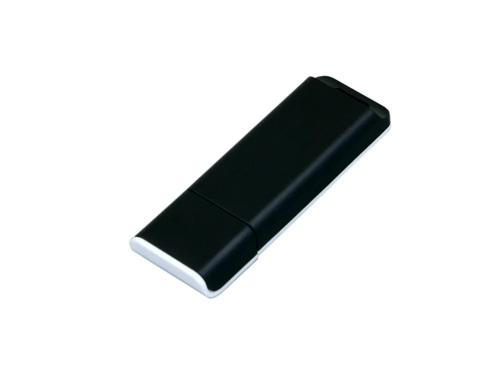 USB 2.0- флешка на 32 Гб с оригинальным двухцветным корпусом черный/белый 32Gb - фото 1