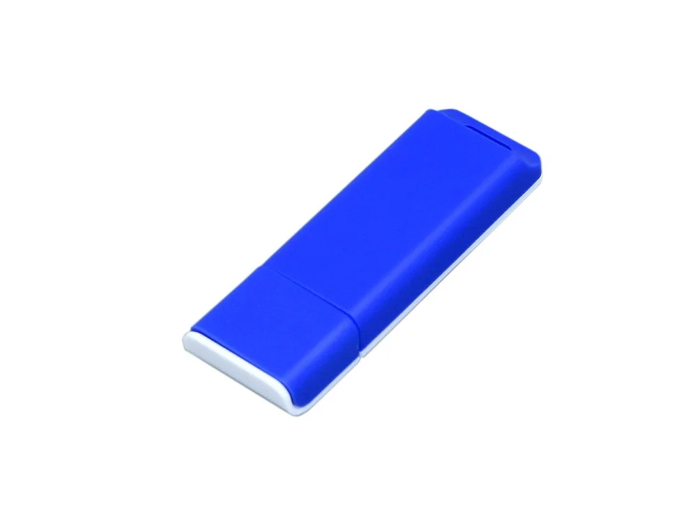 USB 2.0- флешка на 32 Гб с оригинальным двухцветным корпусом синий/белый 32Gb - фото 1