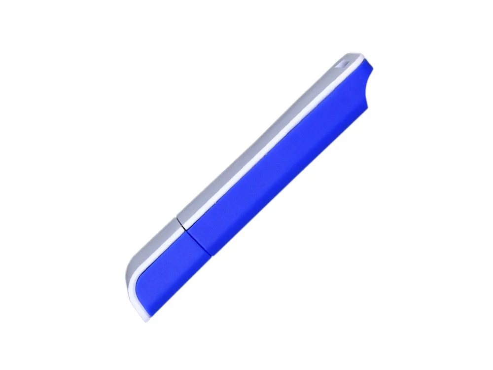 USB 2.0- флешка на 64 Гб с оригинальным двухцветным корпусом синий/белый 64Gb - фото 4