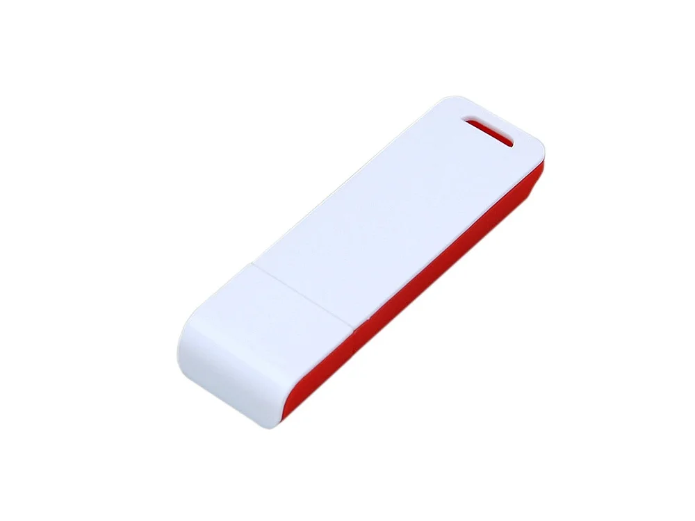 USB 2.0- флешка на 64 Гб с оригинальным двухцветным корпусом красный/белый 64Gb - фото 3