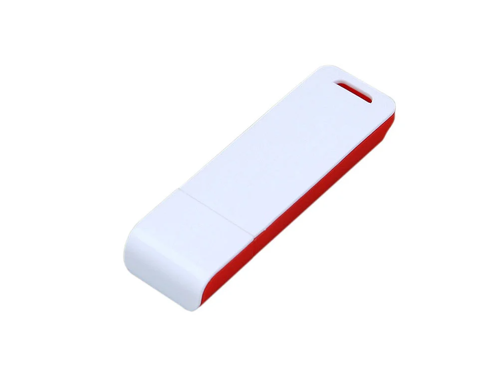 USB 2.0- флешка на 8 Гб с оригинальным двухцветным корпусом красный/белый 8Gb - фото 3