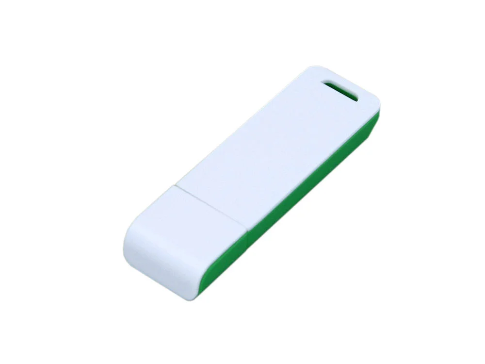 USB 2.0- флешка на 8 Гб с оригинальным двухцветным корпусом зеленый/белый 8Gb - фото 3