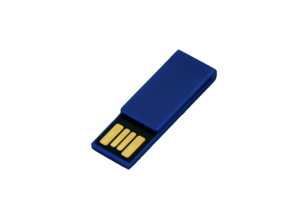 USB 2.0- флешка промо на 16 Гб в виде скрепки синий 16Gb - фото 3