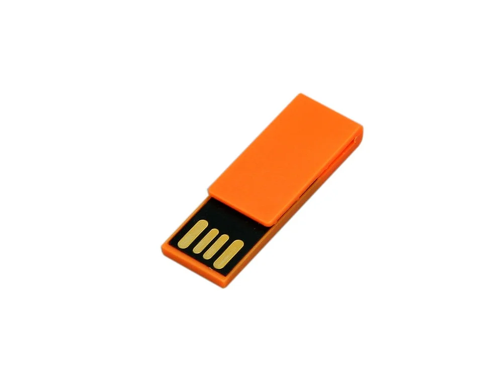 USB 2.0- флешка промо на 32 Гб в виде скрепки оранжевый 32Gb - фото 3