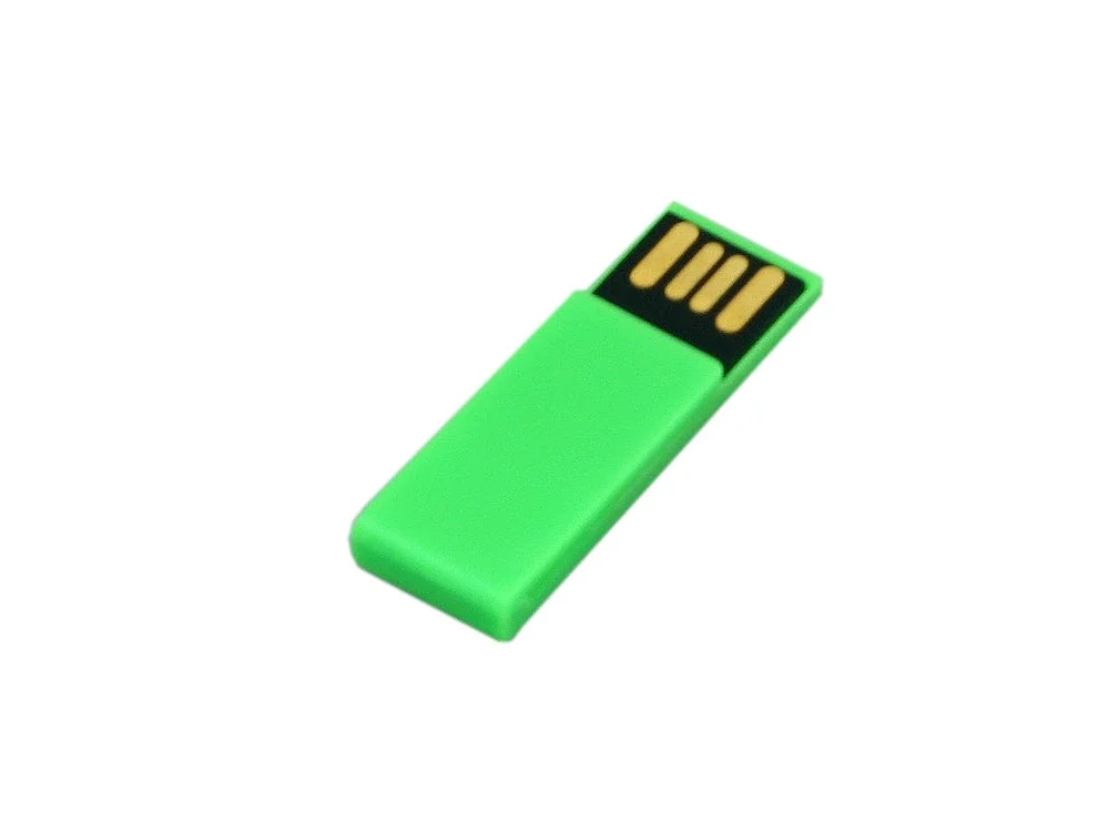 USB 2.0- флешка промо на 64 Гб в виде скрепки зеленый 64Gb - фото 2
