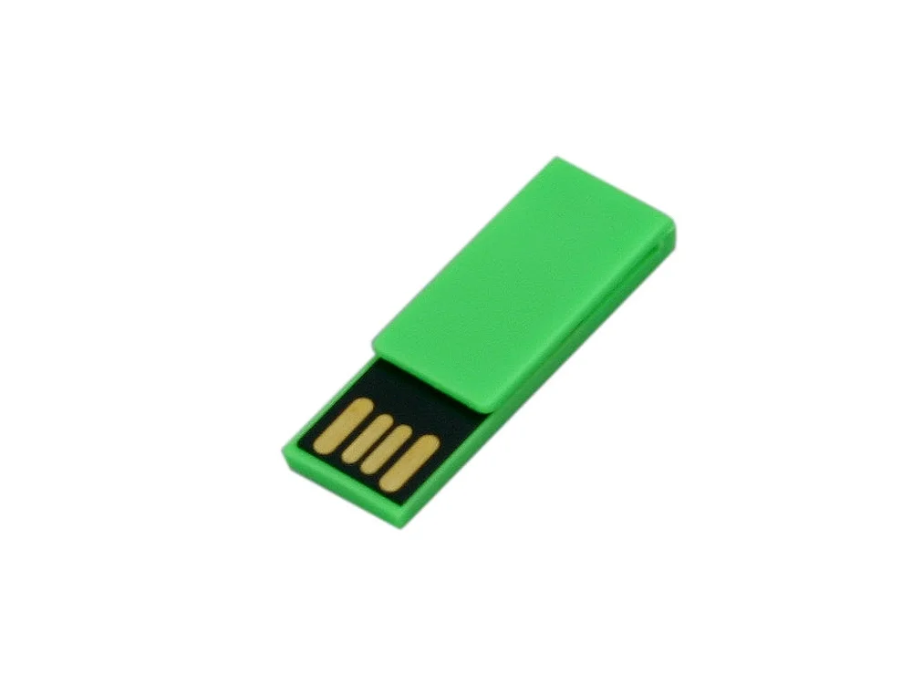 USB 2.0- флешка промо на 64 Гб в виде скрепки зеленый 64Gb - фото 3