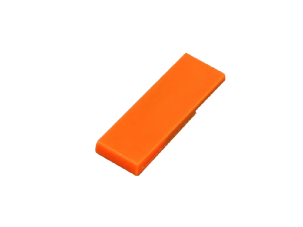 USB 2.0- флешка промо на 64 Гб в виде скрепки оранжевый 64Gb - фото 1