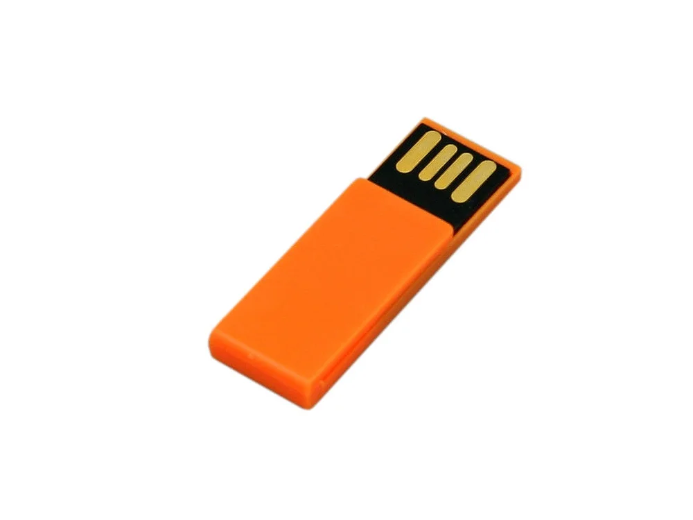 USB 2.0- флешка промо на 64 Гб в виде скрепки оранжевый 64Gb - фото 2