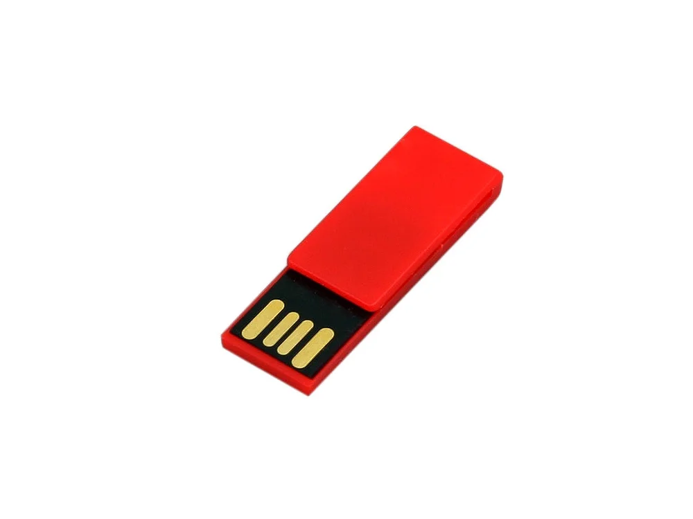 USB 2.0- флешка промо на 64 Гб в виде скрепки красный 64Gb - фото 3