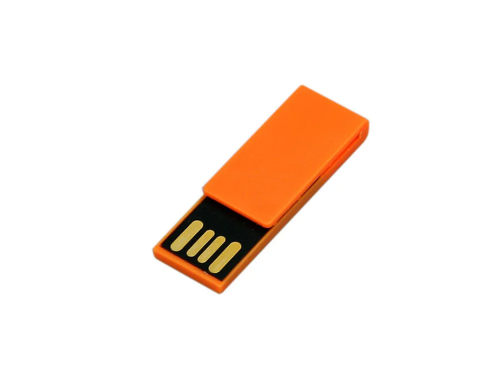 USB 2.0- флешка промо на 8 Гб в виде скрепки оранжевый 8Gb - фото 3
