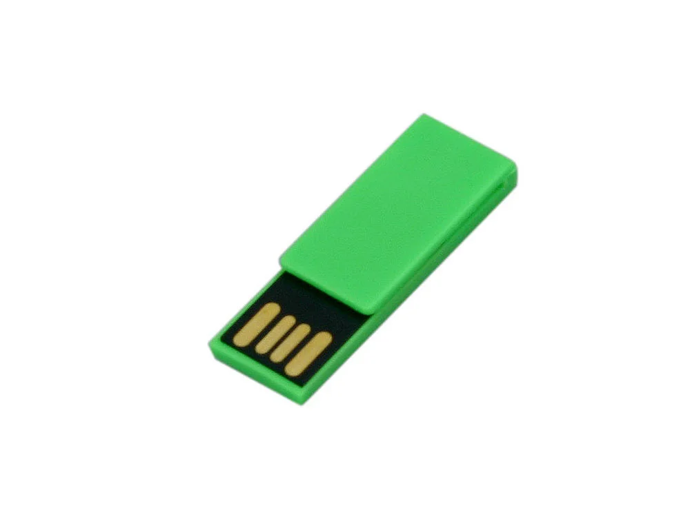 USB 2.0- флешка промо на 8 Гб в виде скрепки зеленый 8Gb - фото 3