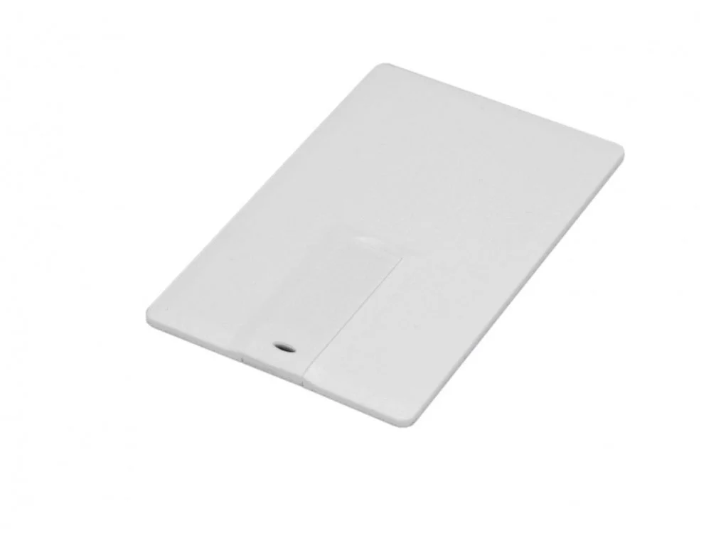 USB 2.0- флешка на 8 Гб в виде пластиковой карты с откидным механизмом, белый, 8Gb
