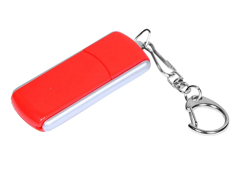 USB 2.0- флешка промо на 32 Гб с прямоугольной формы с выдвижным механизмом красный/серебристый 32Gb - фото 1