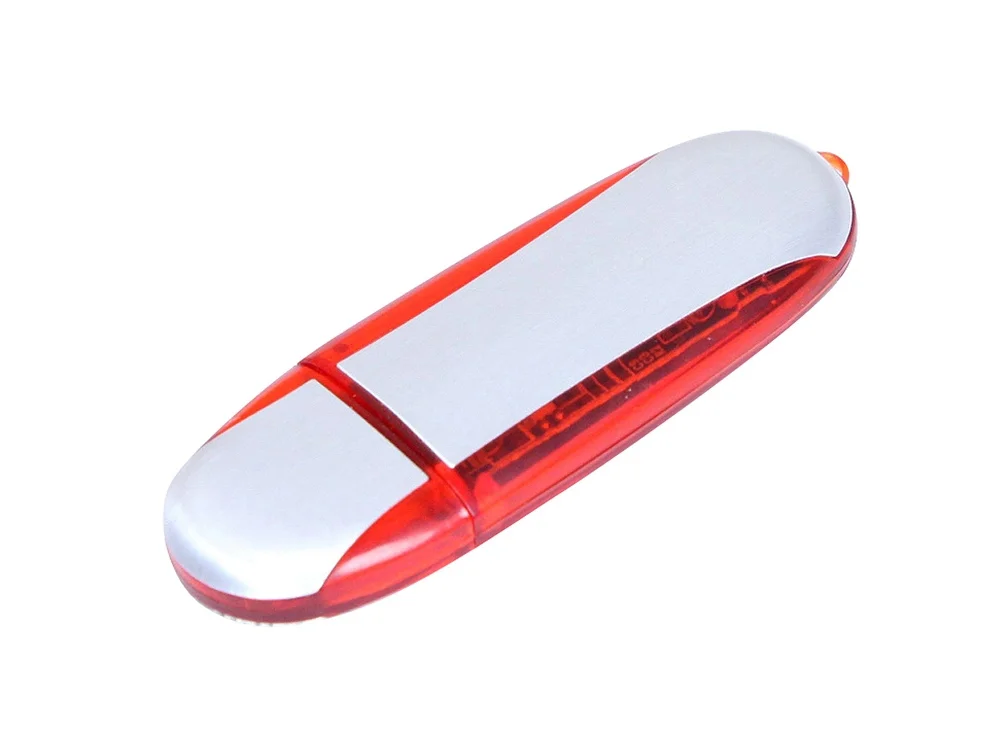 USB 2.0- флешка промо на 16 Гб овальной формы красный 16Gb - фото 1