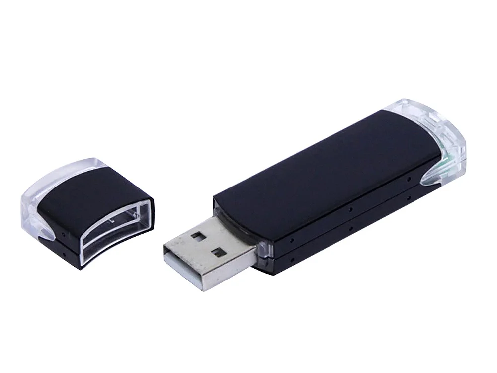 USB 2.0- флешка промо на 32 Гб прямоугольной классической формы черный 32Gb - фото 1