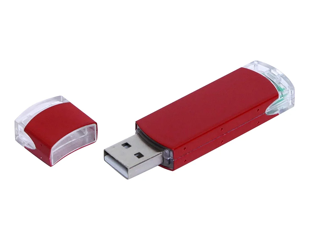 USB 2.0- флешка промо на 64 Гб прямоугольной классической формы красный 64Gb - фото 1