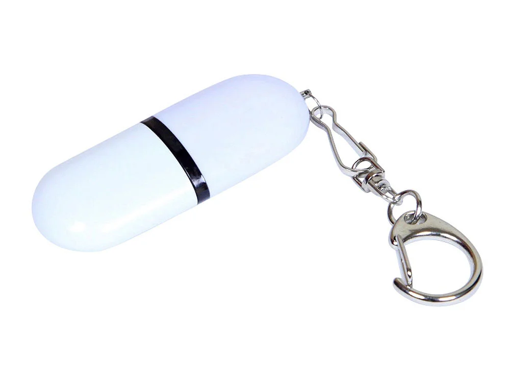 USB 2.0- флешка промо на 8 Гб каплевидной формы белый 8Gb - фото 1