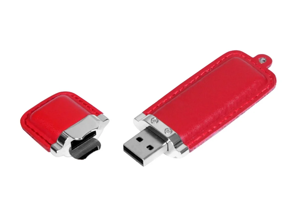 USB 2.0- флешка на 32 Гб классической прямоугольной формы красный/серебристый 32Gb - фото 2