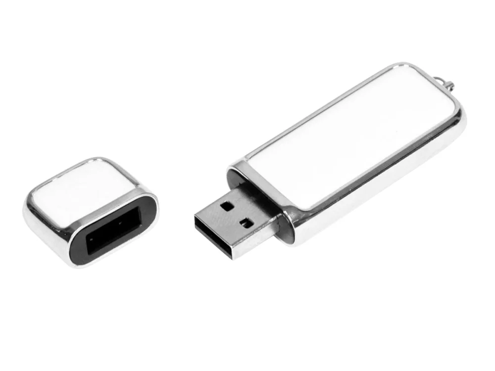 USB 2.0- флешка на 32 Гб компактной формы белый/серебристый 32Gb - фото 2