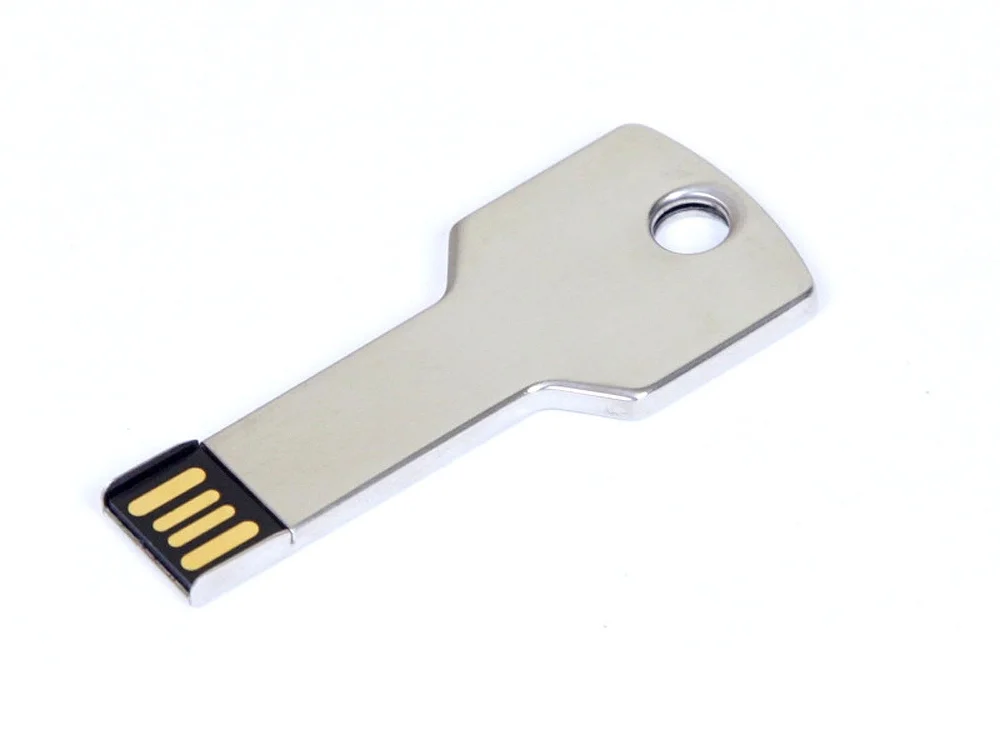 USB 2.0- флешка на 64 Гб в виде ключа серебристый 64Gb - фото 1