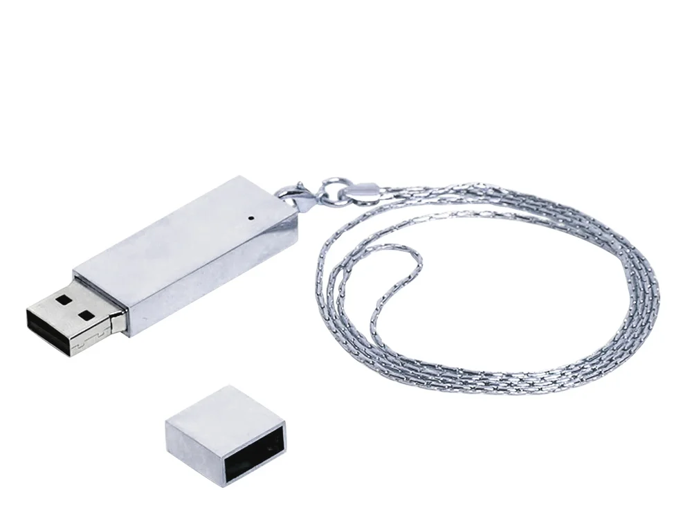 USB 2.0- флешка на 64 Гб в виде металлического слитка серебристый 64Gb - фото 2