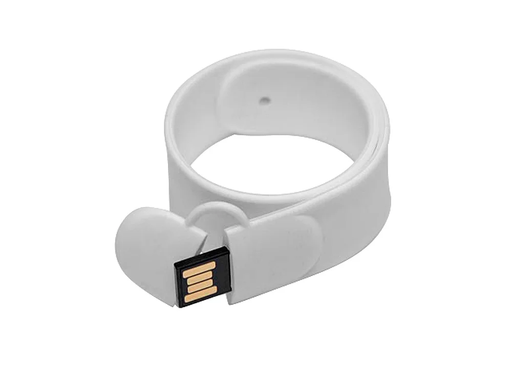 USB 2.0- флешка на 16 Гб в виде браслета белый 16Gb - фото 2