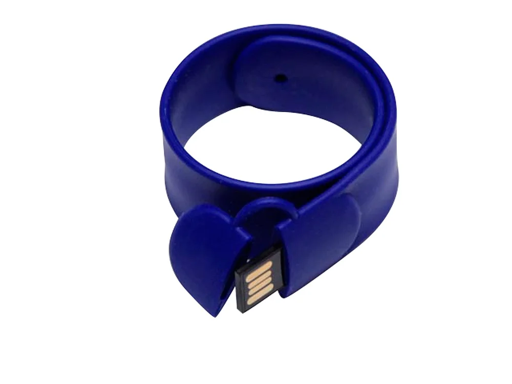 USB 2.0- флешка на 32 Гб в виде браслета синий 32Gb - фото 2