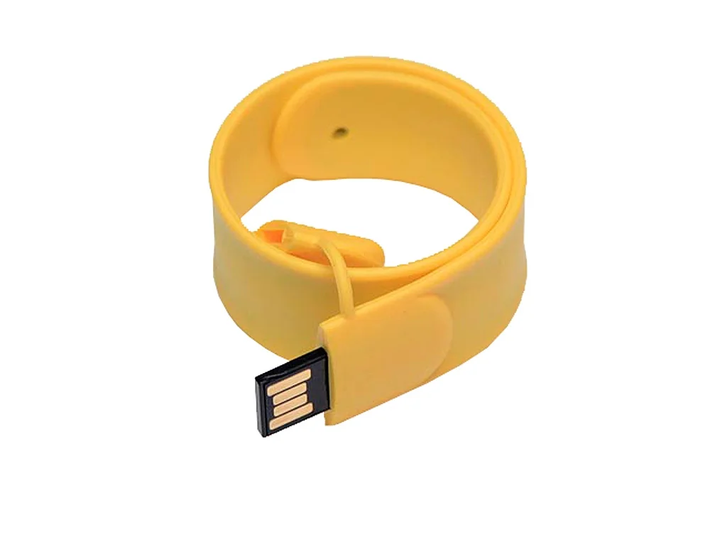 USB 2.0- флешка на 32 Гб в виде браслета желтый 32Gb - фото 2