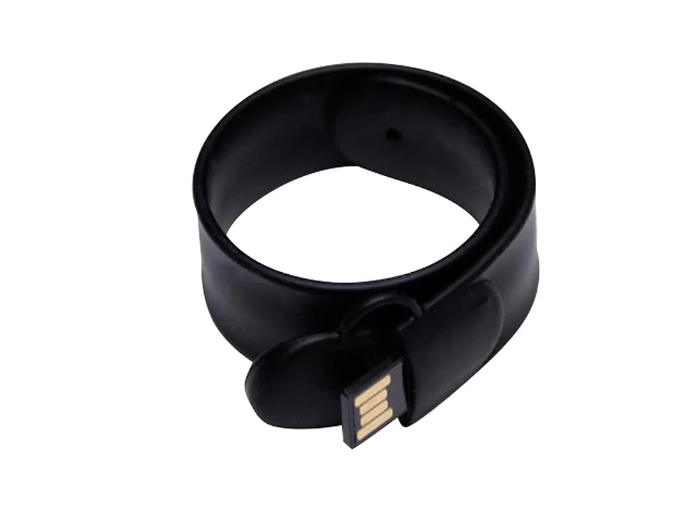 USB 2.0- флешка на 64 Гб в виде браслета черный 64Gb - фото 2