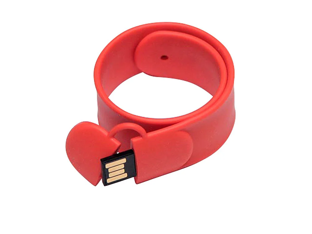 USB 2.0- флешка на 8 Гб в виде браслета оранжевый 8Gb - фото 2