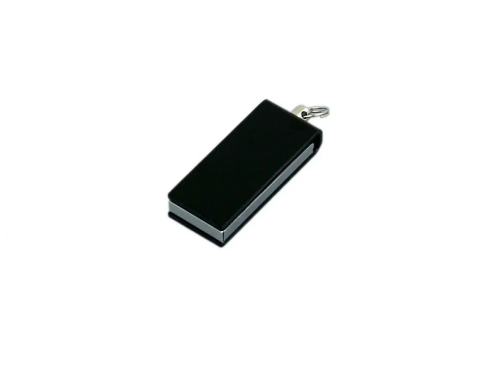 USB 2.0- флешка мини на 64 Гб с мини чипом в цветном корпусе черный 64Gb - фото 1