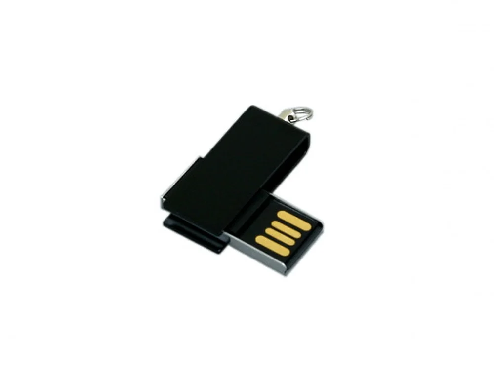 USB 2.0- флешка мини на 64 Гб с мини чипом в цветном корпусе черный 64Gb - фото 3