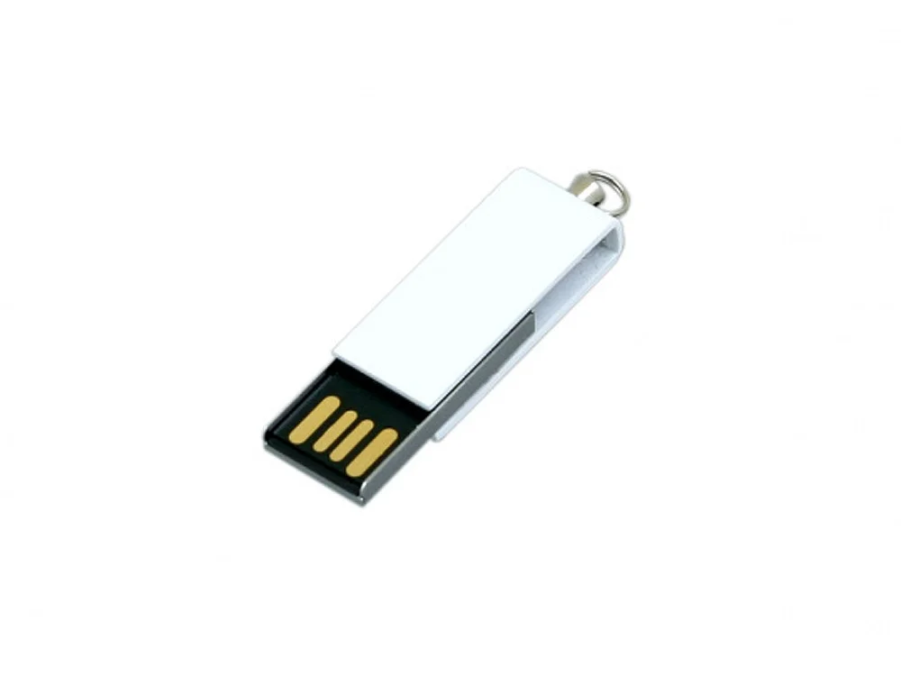USB 2.0- флешка мини на 64 Гб с мини чипом в цветном корпусе белый 64Gb - фото 2