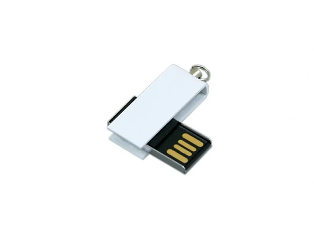 USB 2.0- флешка мини на 64 Гб с мини чипом в цветном корпусе белый 64Gb - фото 3