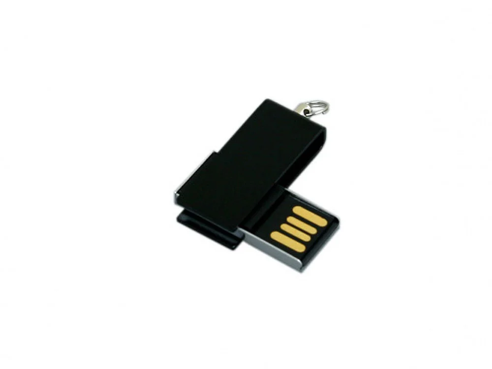 USB 2.0- флешка мини на 8 Гб с мини чипом в цветном корпусе, черный, 8Gb - фото 3