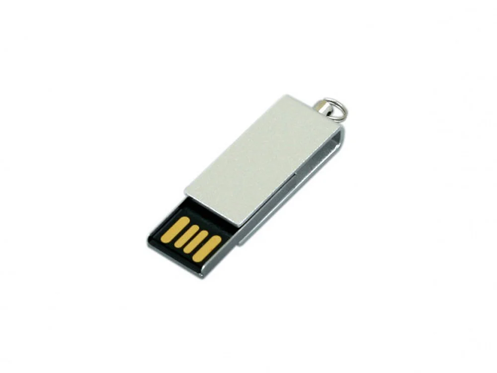 USB 2.0- флешка мини на 8 Гб с мини чипом в цветном корпусе серебристый 8Gb - фото 2