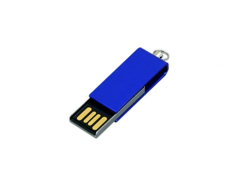 USB 2.0- флешка мини на 8 Гб с мини чипом в цветном корпусе, синий, 8Gb - фото 2