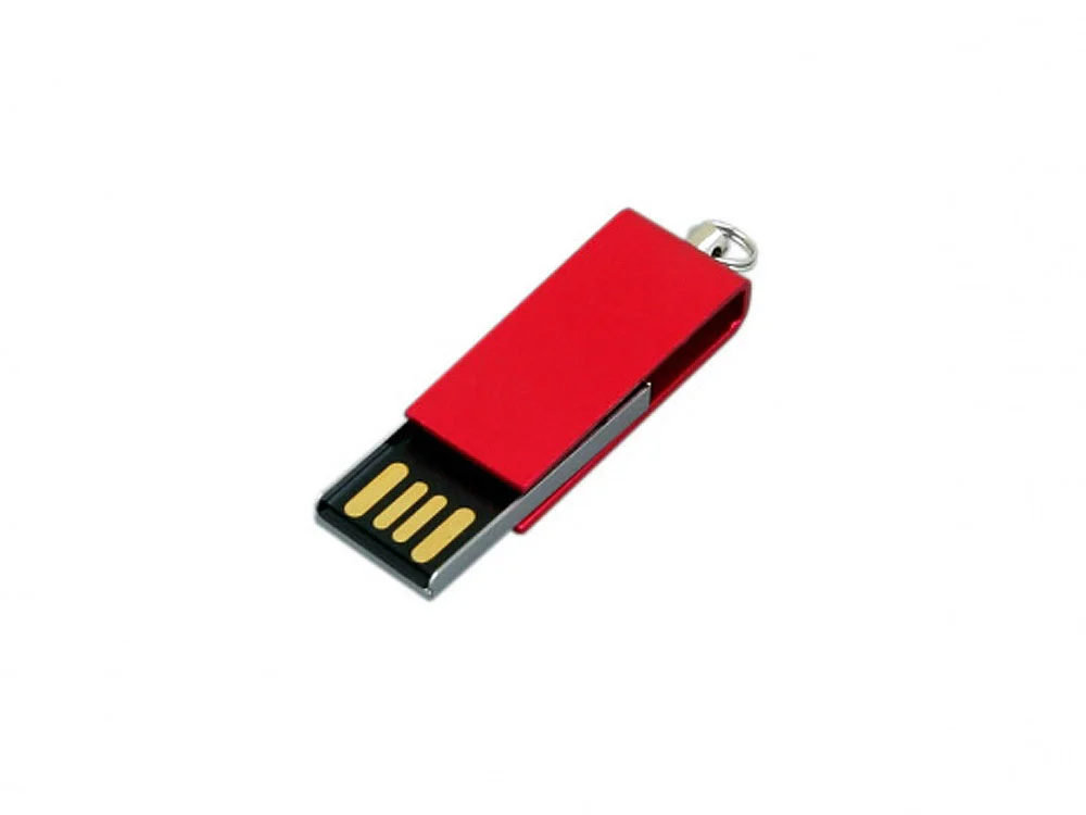 USB 2.0- флешка мини на 8 Гб с мини чипом в цветном корпусе красный 8Gb - фото 2