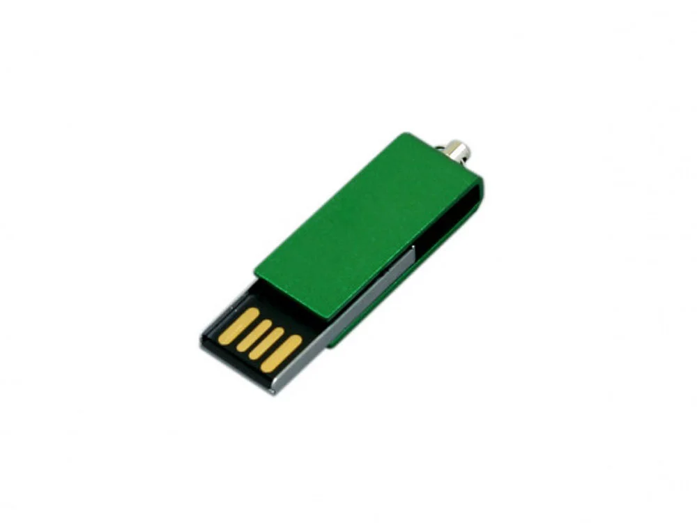 USB 2.0- флешка мини на 8 Гб с мини чипом в цветном корпусе, зеленый, 8Gb - фото 2