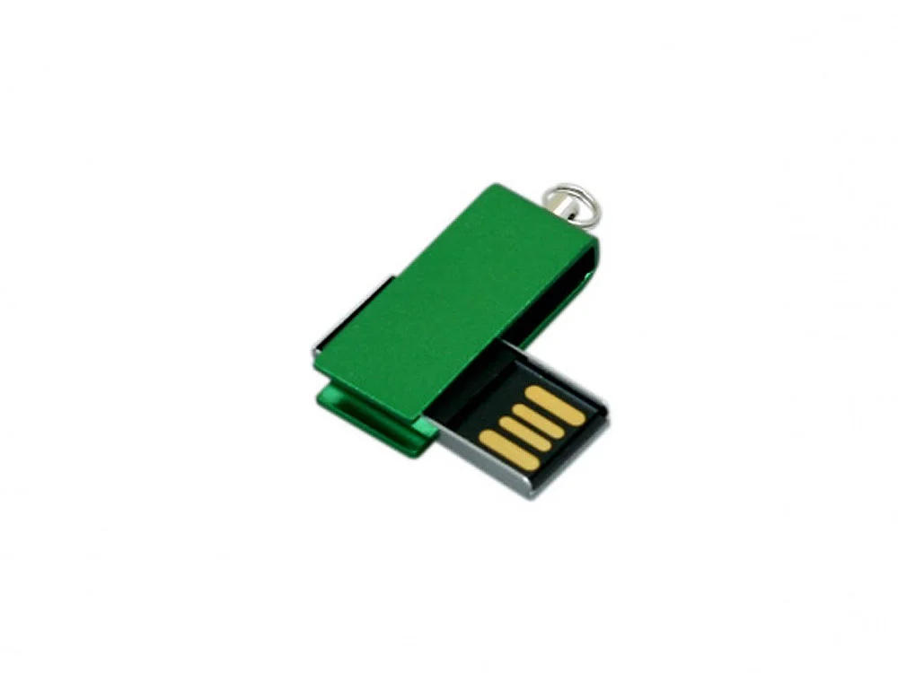 USB 2.0- флешка мини на 8 Гб с мини чипом в цветном корпусе, зеленый, 8Gb - фото 3