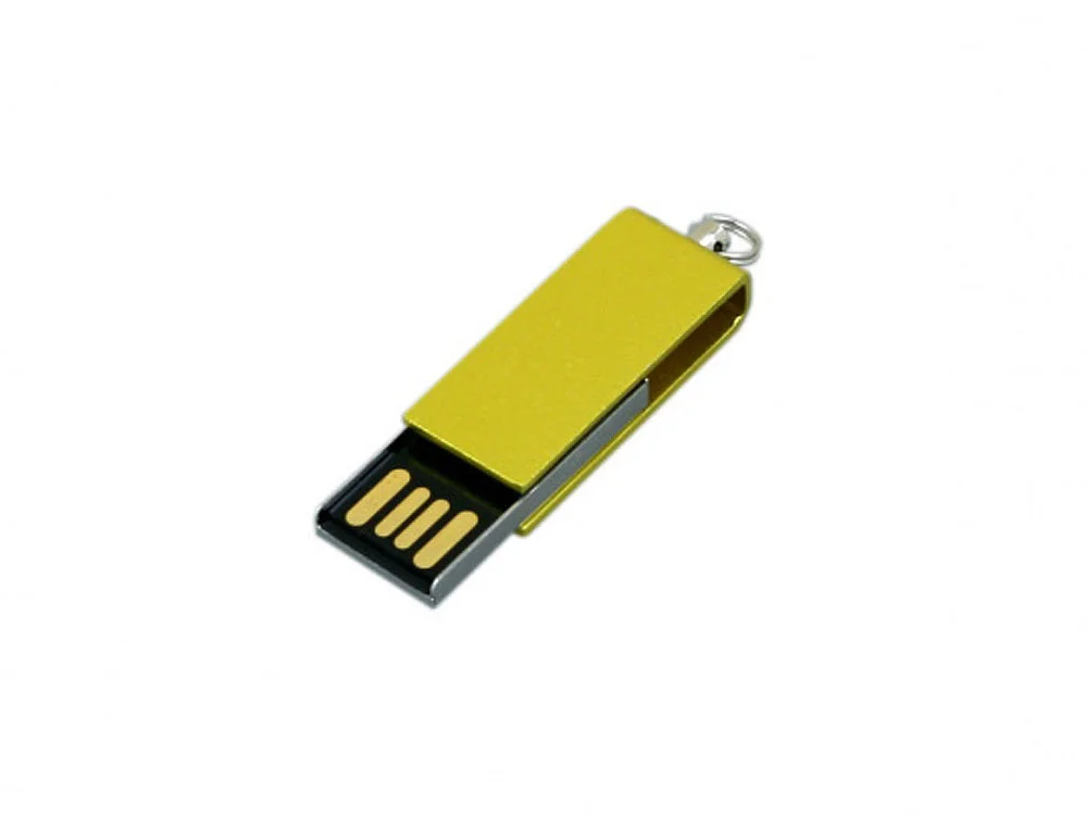 USB 2.0- флешка мини на 8 Гб с мини чипом в цветном корпусе желтый 8Gb - фото 2