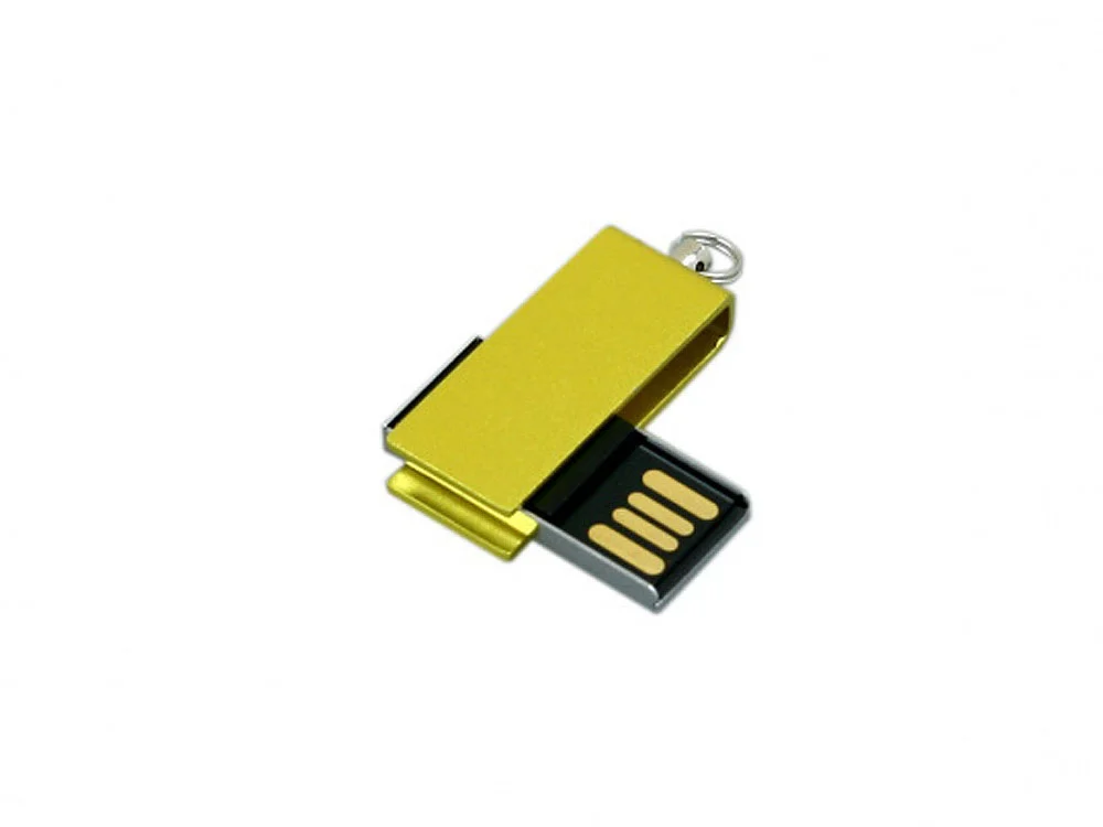 USB 2.0- флешка мини на 8 Гб с мини чипом в цветном корпусе желтый 8Gb - фото 3