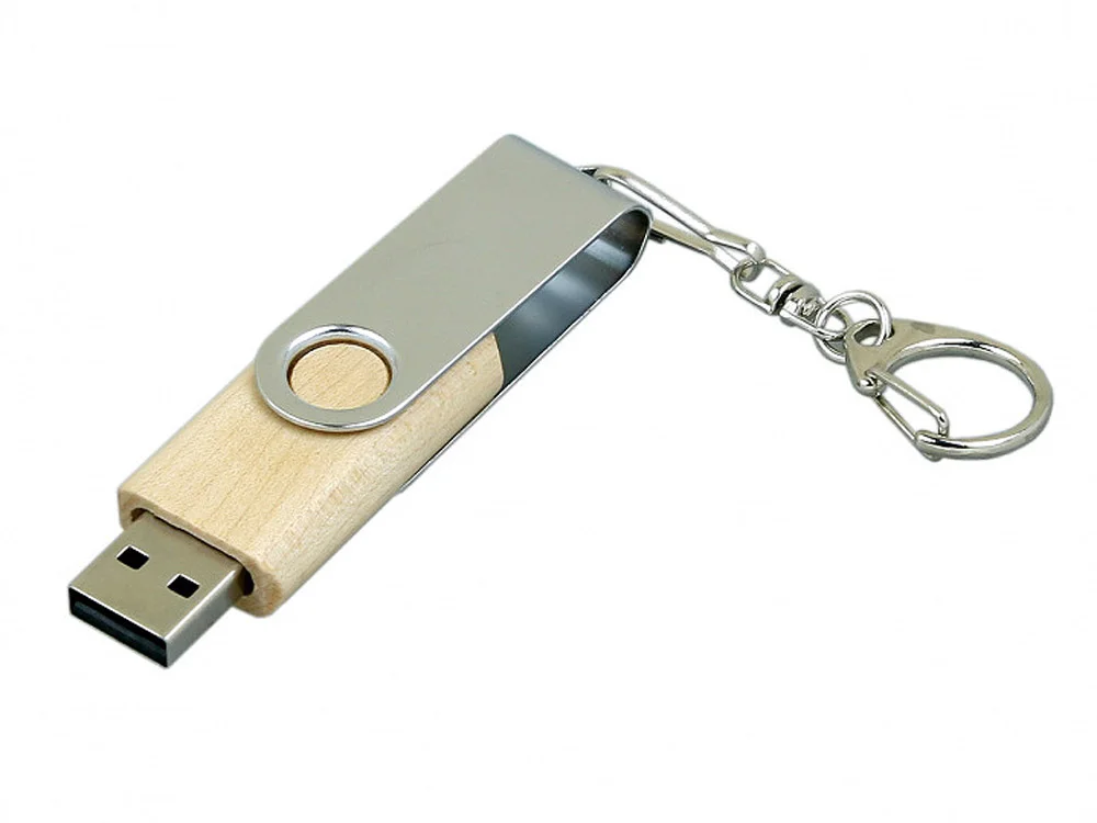 USB 2.0- флешка промо на 32 Гб с поворотным механизмом натуральный/серебристый 32Gb - фото 2