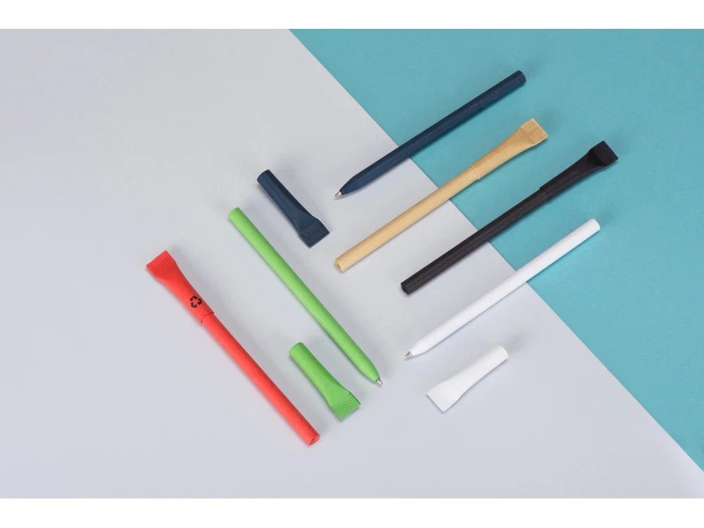 Ручка из переработанной бумаги с колпачком "Recycled", натуральный - фото 5