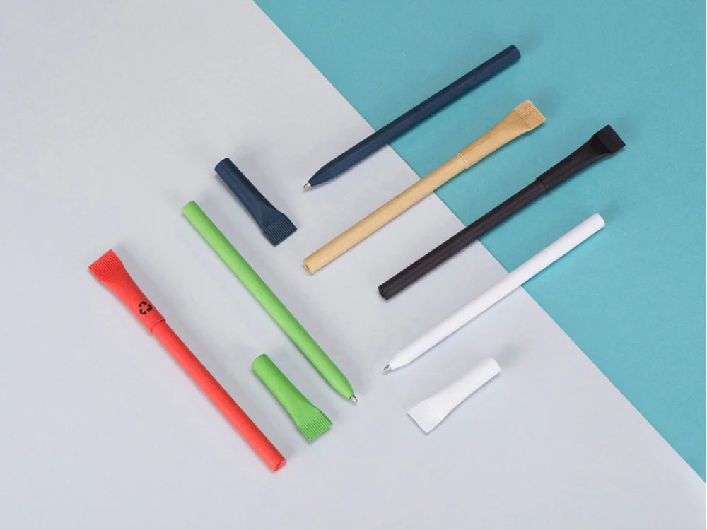 Ручка из переработанной бумаги с колпачком Recycled бирюзовый - фото 4