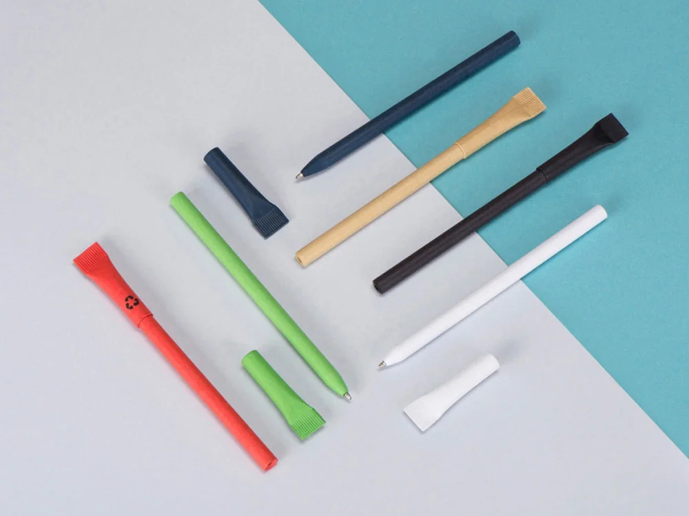 Ручка из переработанной бумаги с колпачком Recycled темно-серый - фото 4