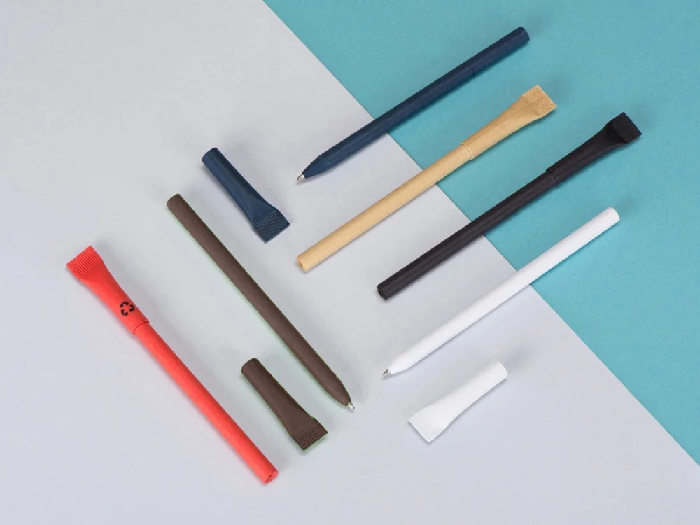 Ручка из переработанной бумаги с колпачком Recycled коричневый - фото 4