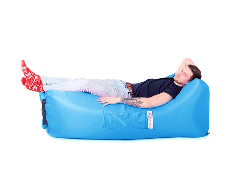 Надувной диван «Биван 2.0», голубой - фото 4